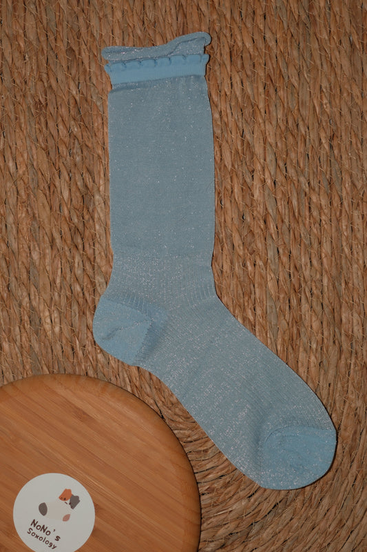 Blue Lace Star Socks