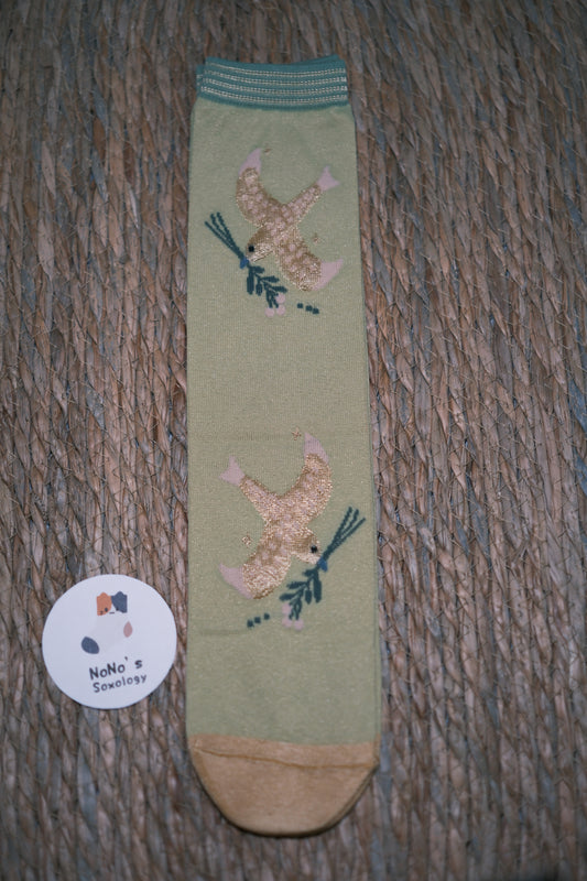 Green Swallows Socks